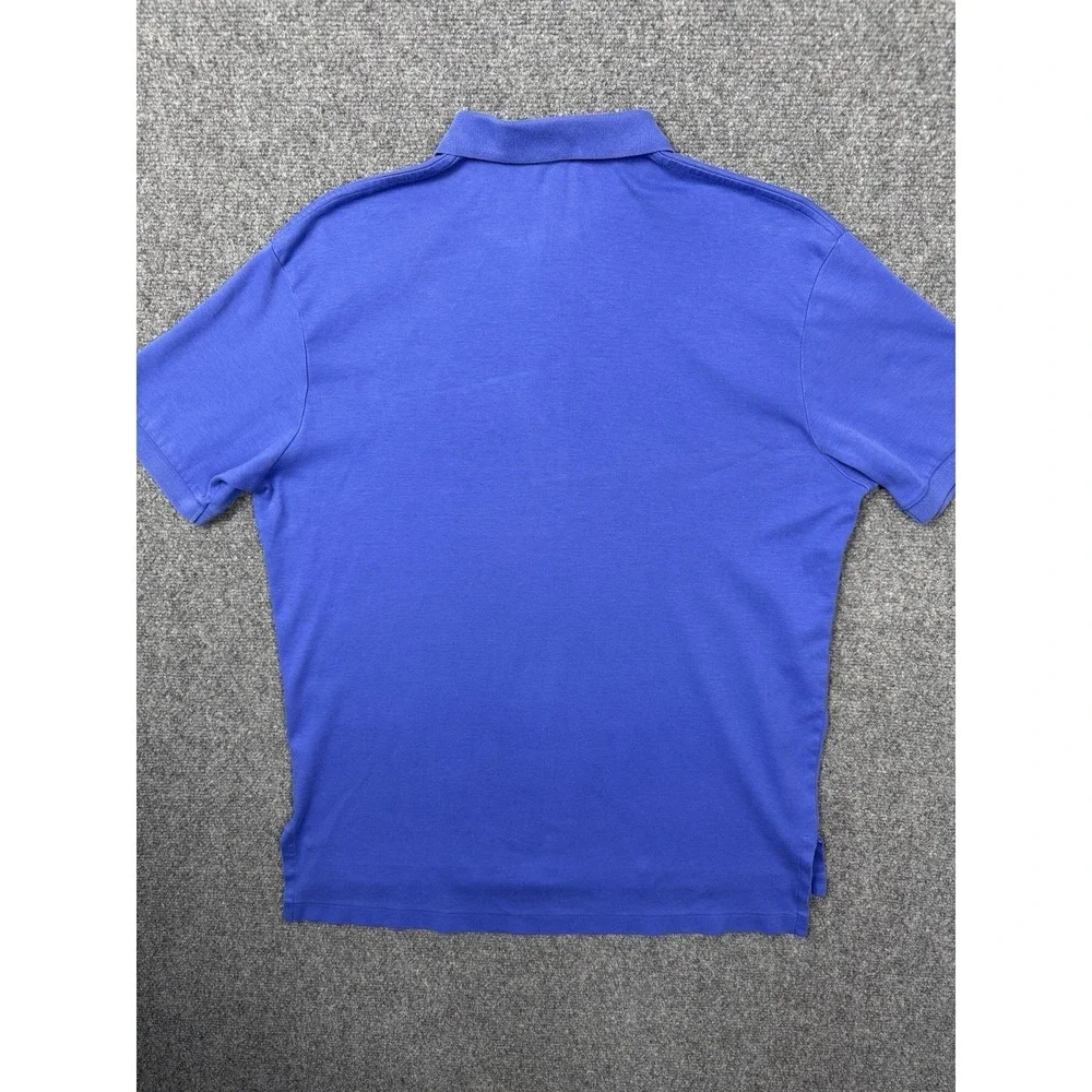 Vintage Polo Ralph Lauren Mens‎ Shirt L Blue Short Sleeve Pink Pony Soft Casual
